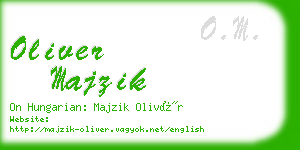 oliver majzik business card